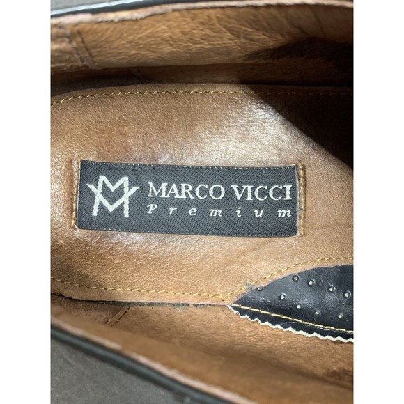 Marco Vicci Premium Derby Dress Shoes Mens 11 M TITAN Gray Black Check Pattern main image 10